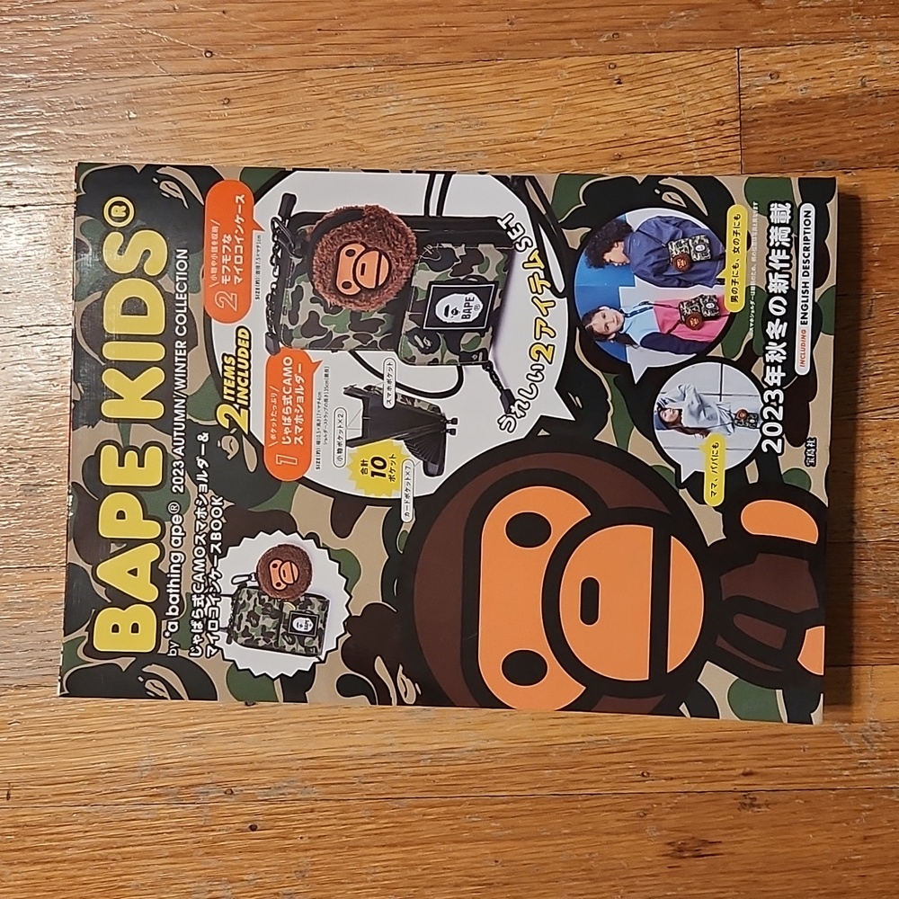 Bape Kids A Bathing Ape 2023 Autu6Winter collection Shoulder Bag Camo